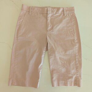 Vince Sz 4 Coin Pocket Bermuda Mid Shorts Pink Minimalist Coastal Cotton Preppy